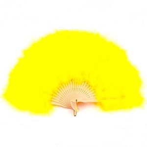 ⚡️FLASH SALE!✨ 💛11" Yellow Marabou💛 Feather Fan ✨NEW✨ looks vintage (style) 🪶